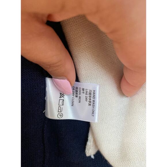 Anthropologie Paper London Dolly Striped Cardigan Sz Small Color Blocked Preppy - Picture 5 of 8